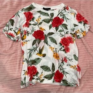 Two floral t-shirts